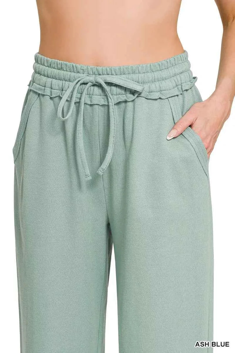 French Terry Wide Leg Sweatpants