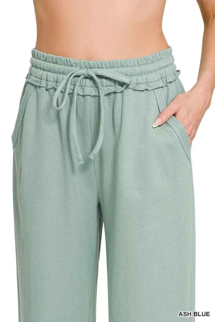 French Terry Wide Leg Sweatpants
