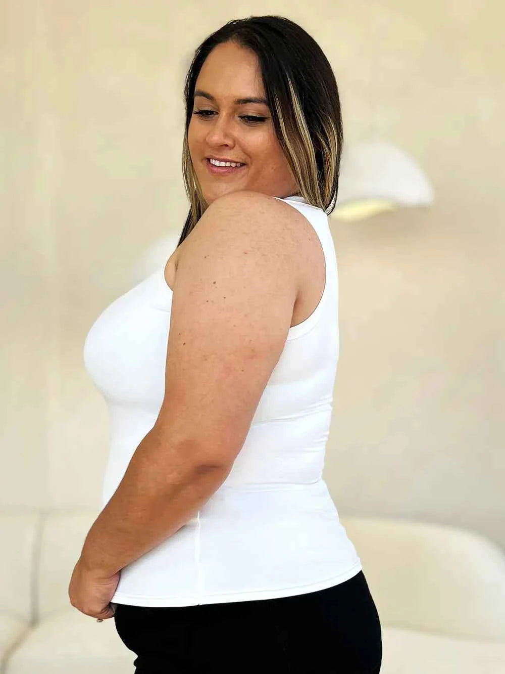 Full Size Round Neck Slim Tank Top for Ultimate Comfort and Style