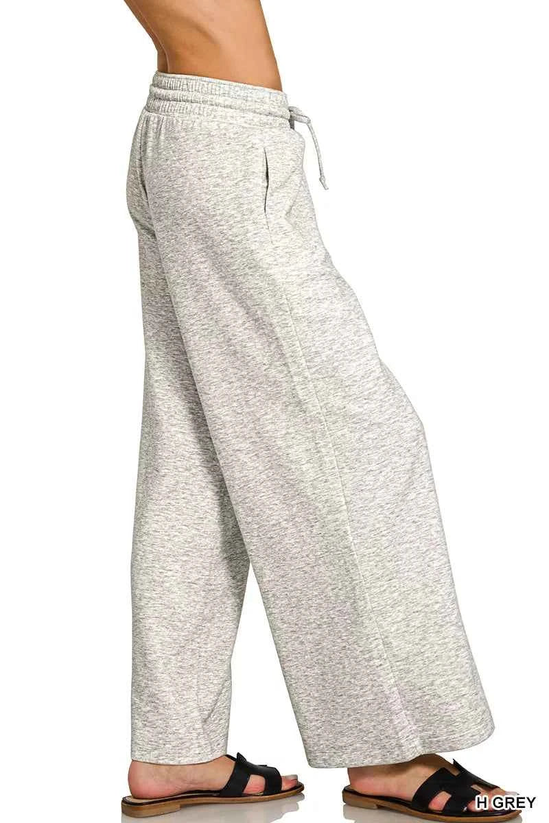 Scuba Drawstring Wide Leg Pants