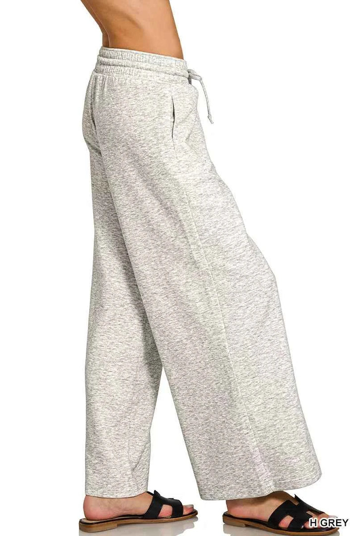 Scuba Drawstring Wide Leg Pants