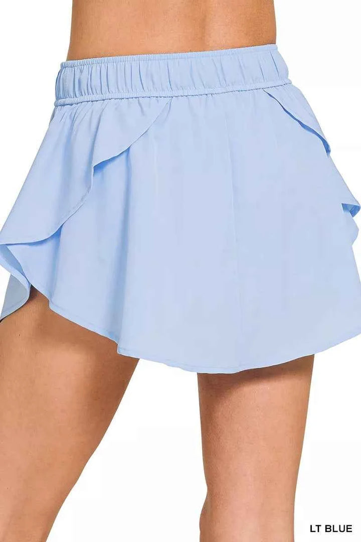 Zenana Soft Woven Active Skorts with Pockets