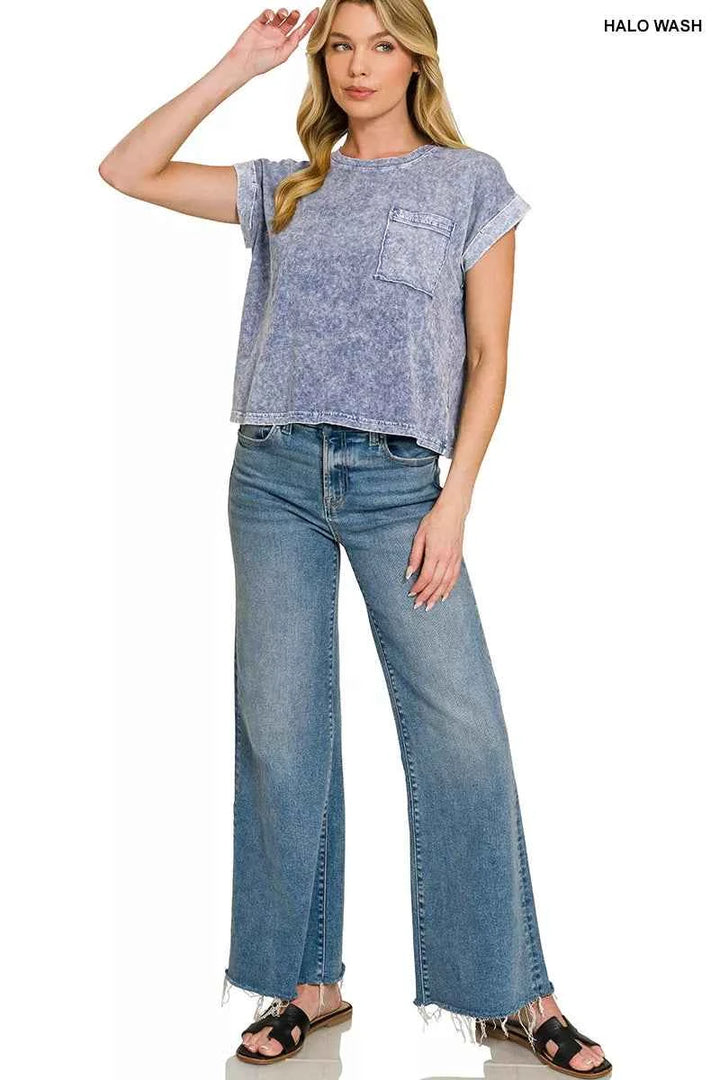 Halo Snow Washed Cotton Top for Ultimate Comfort and Style