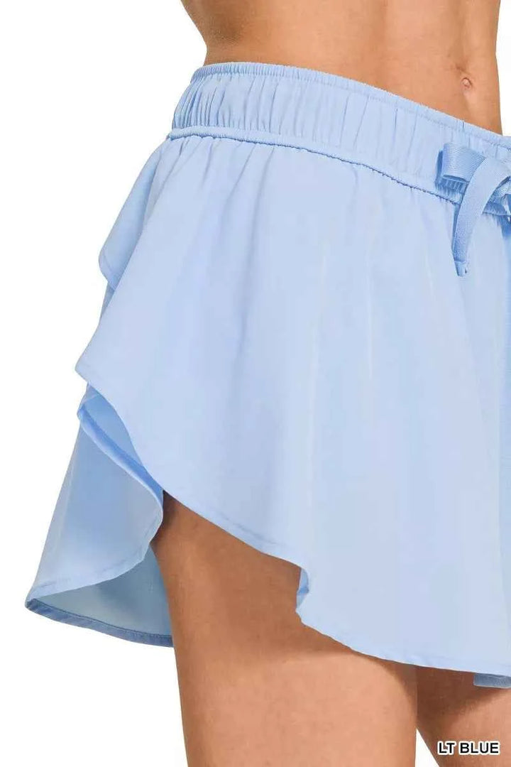 Zenana Soft Woven Active Skorts with Pockets