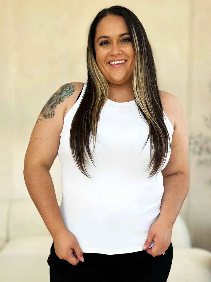 Full Size Round Neck Slim Tank Top for Ultimate Comfort and Style