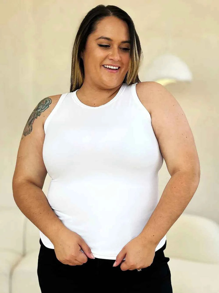 Full Size Round Neck Slim Tank Top for Ultimate Comfort and Style