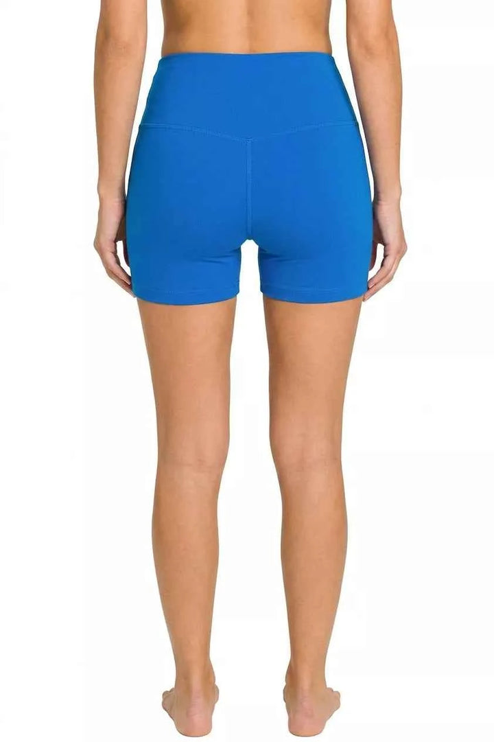 Brushed Microfiber Wide Waistband Biker Shorts
