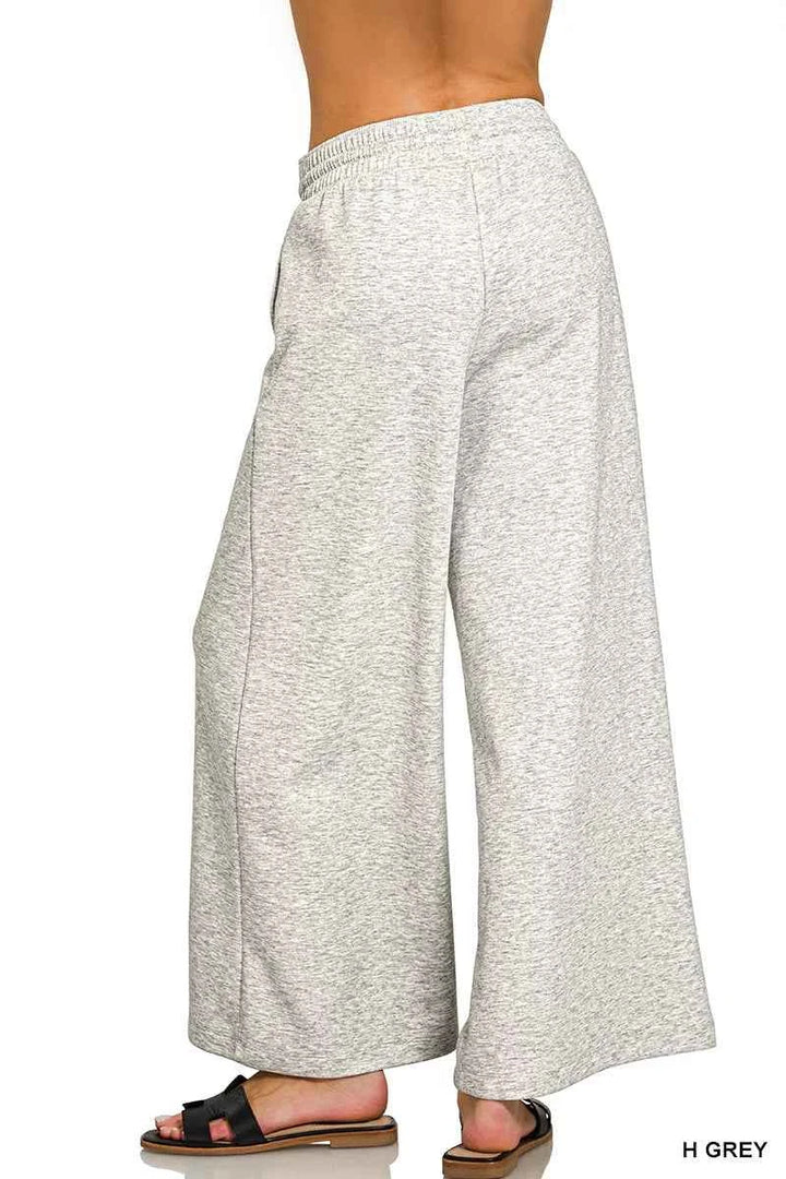 Scuba Drawstring Wide Leg Pants