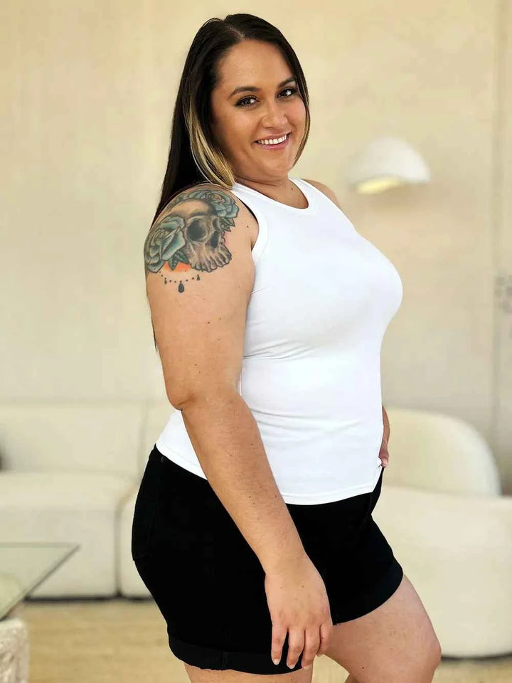 Full Size Round Neck Slim Tank Top for Ultimate Comfort and Style