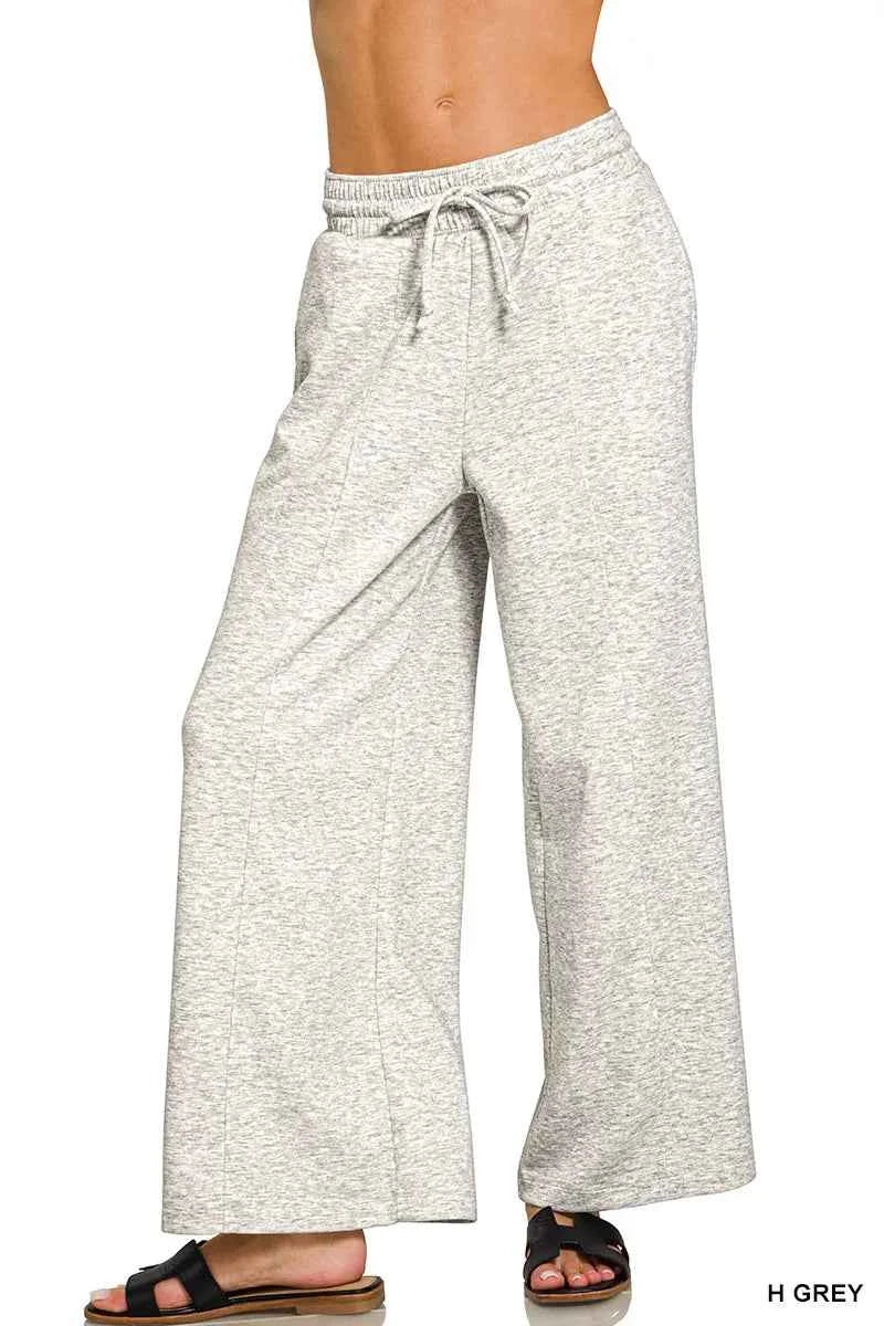 Scuba Drawstring Wide Leg Pants