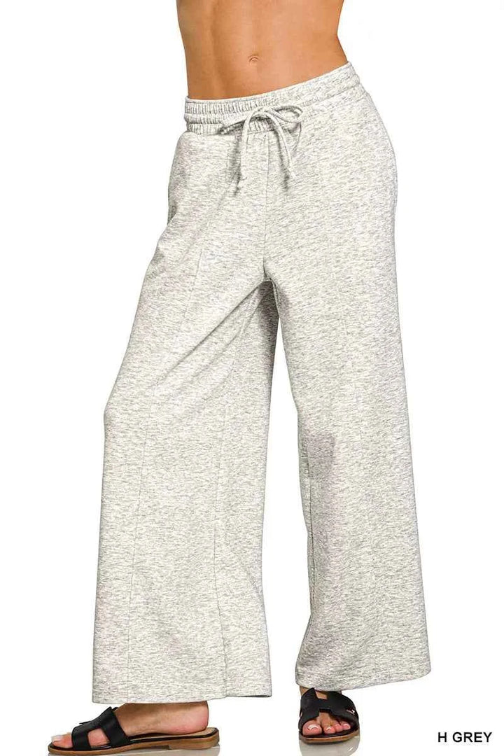 Scuba Drawstring Wide Leg Pants