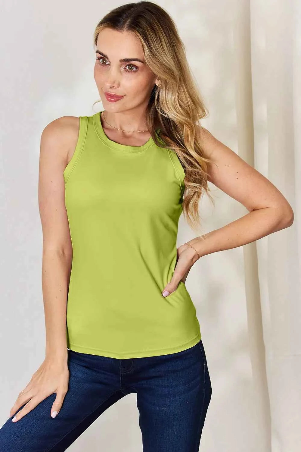 Full Size Round Neck Slim Tank Top for Ultimate Comfort and Style