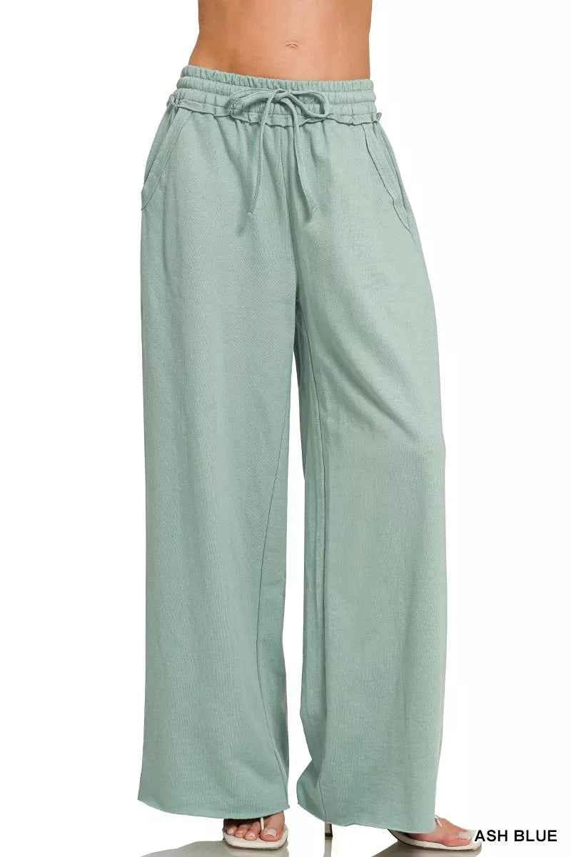 French Terry Wide Leg Sweatpants