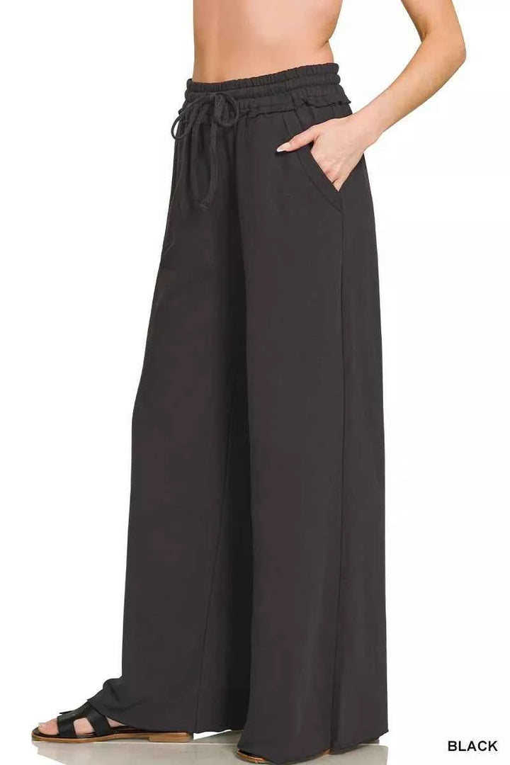 French Terry Wide Leg Sweatpants