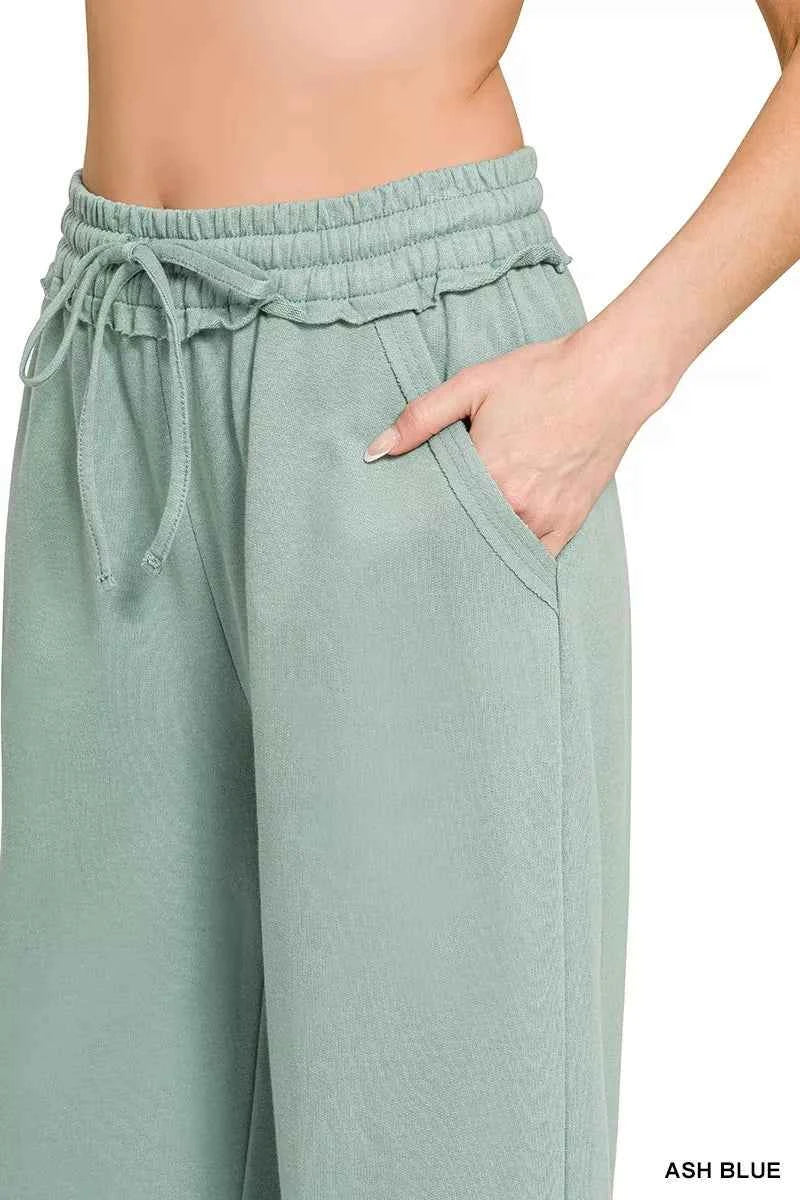 French Terry Wide Leg Sweatpants