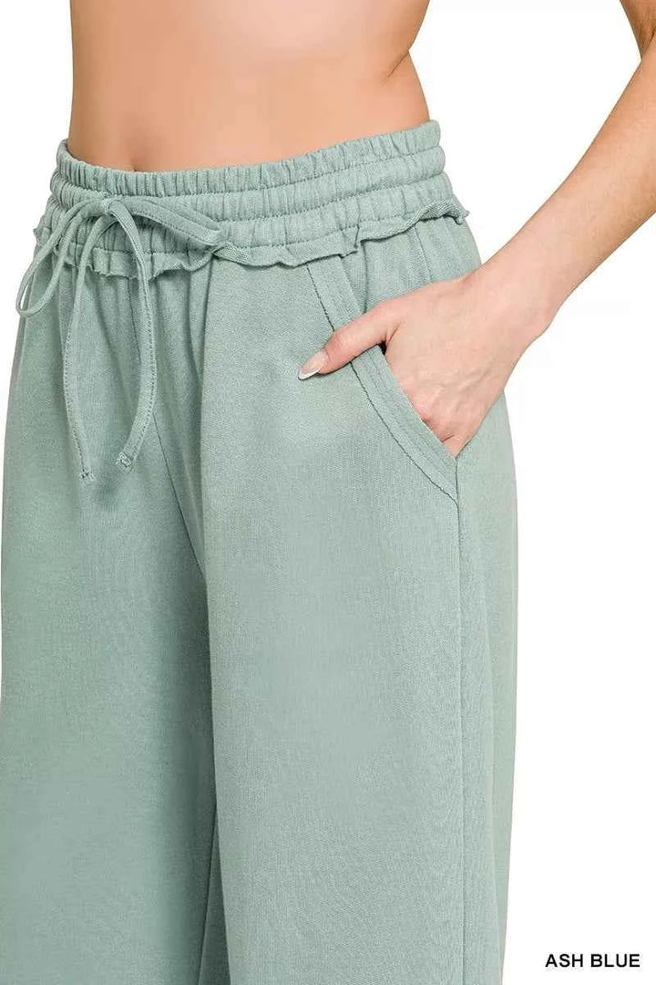 French Terry Wide Leg Sweatpants