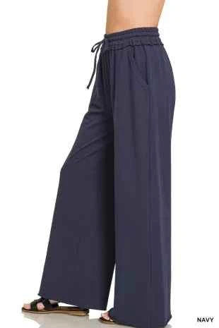French Terry Wide Leg Sweatpants