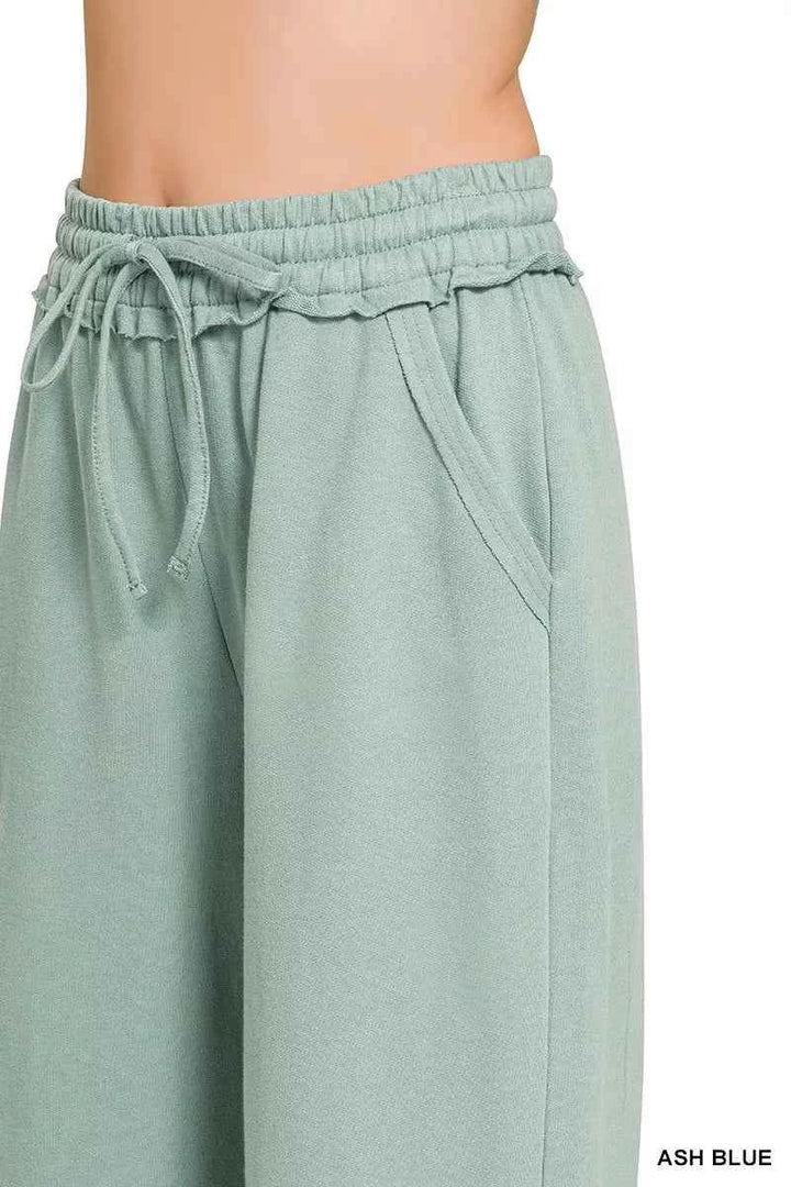 French Terry Wide Leg Sweatpants