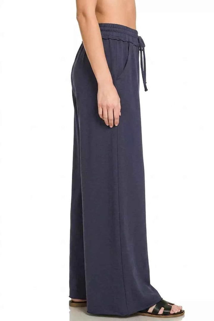French Terry Wide Leg Sweatpants