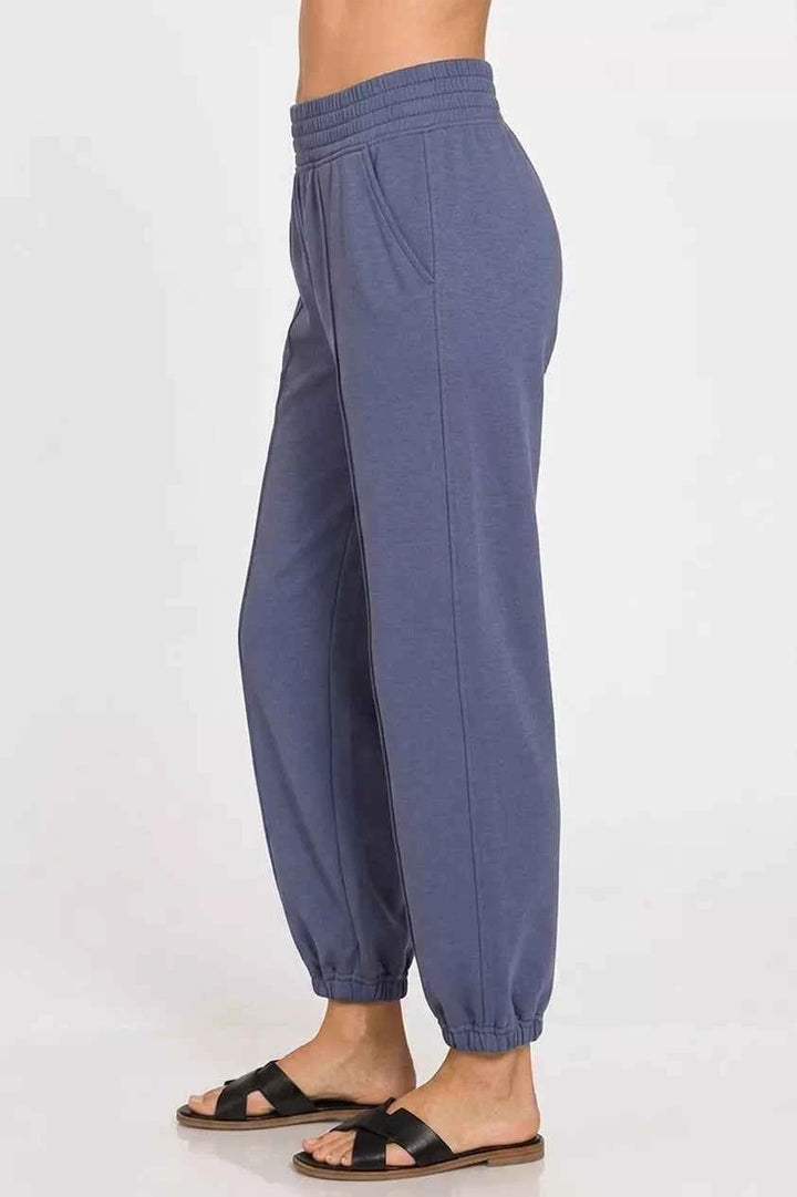 Scuba Elastic Waist Joggers with pockets