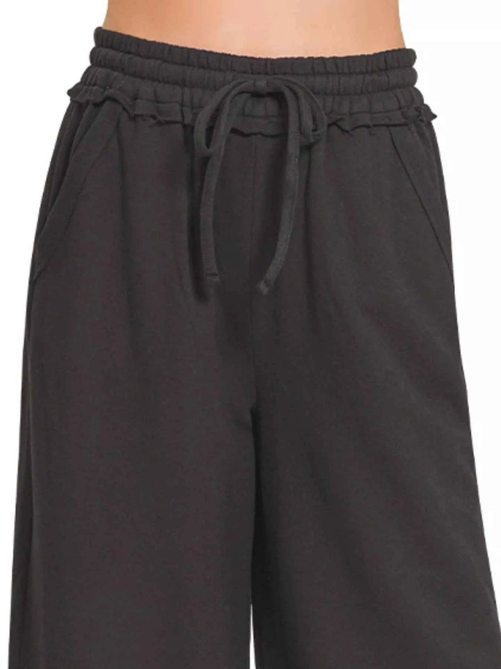 French Terry Wide Leg Sweatpants