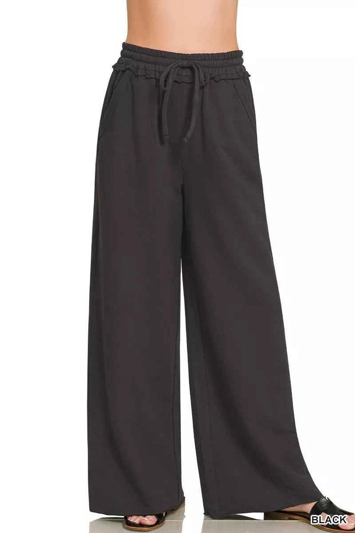 French Terry Wide Leg Sweatpants