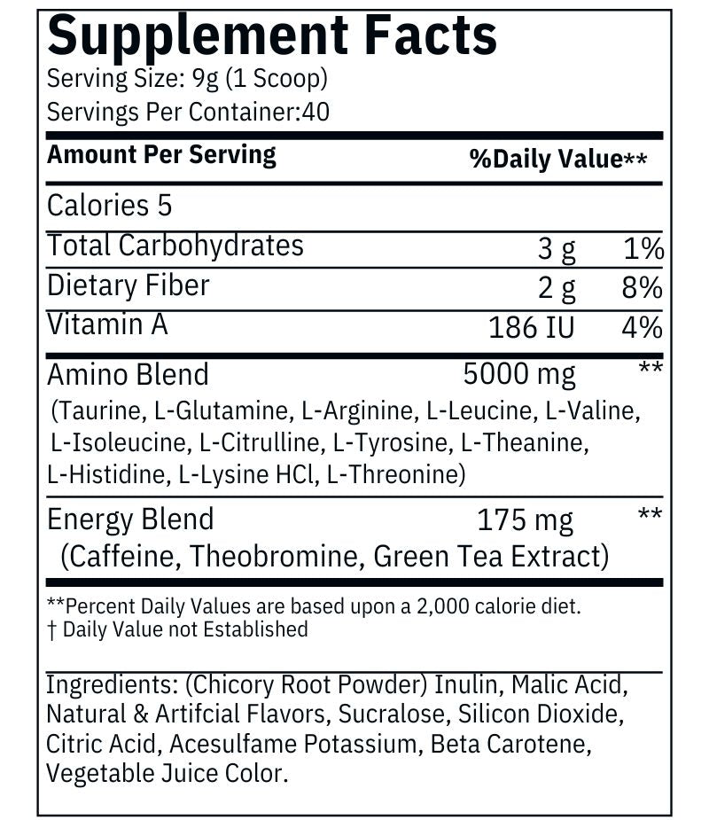 Intra Energized Aminos Peach Mango - Advanced Amino Formula for Enhanced Performance