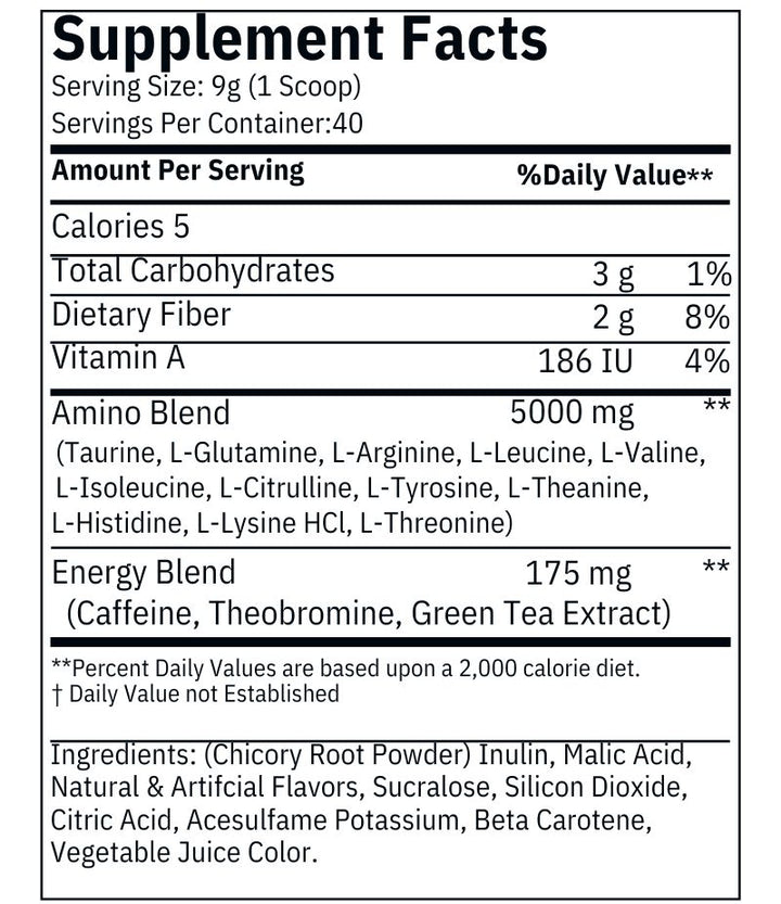 Intra Energized Aminos Peach Mango - Advanced Amino Formula for Enhanced Performance