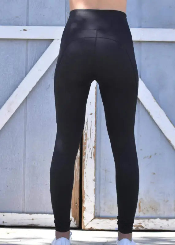 Black high-waisted leggings or yoga pants.