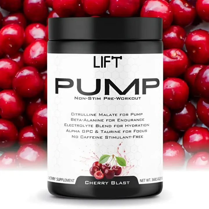 Lift Pump non-stim pre-workout supplement.