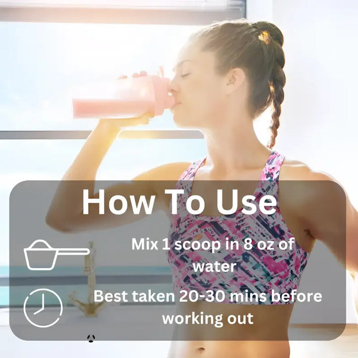 Protein powder usage instructions.