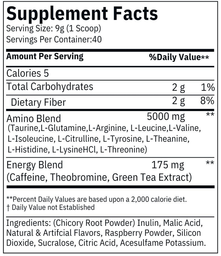 Intra Energized Aminos Raspberry Iced Tea for Optimal Performance